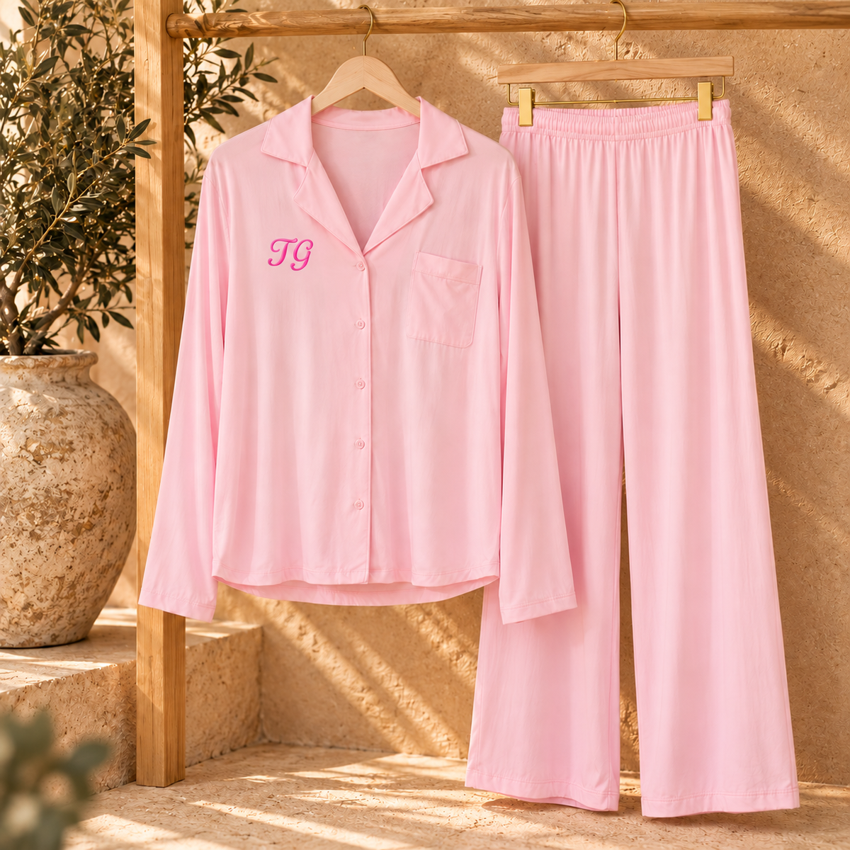 Personalised Pink Pyjamas | Women's Pyjama Set