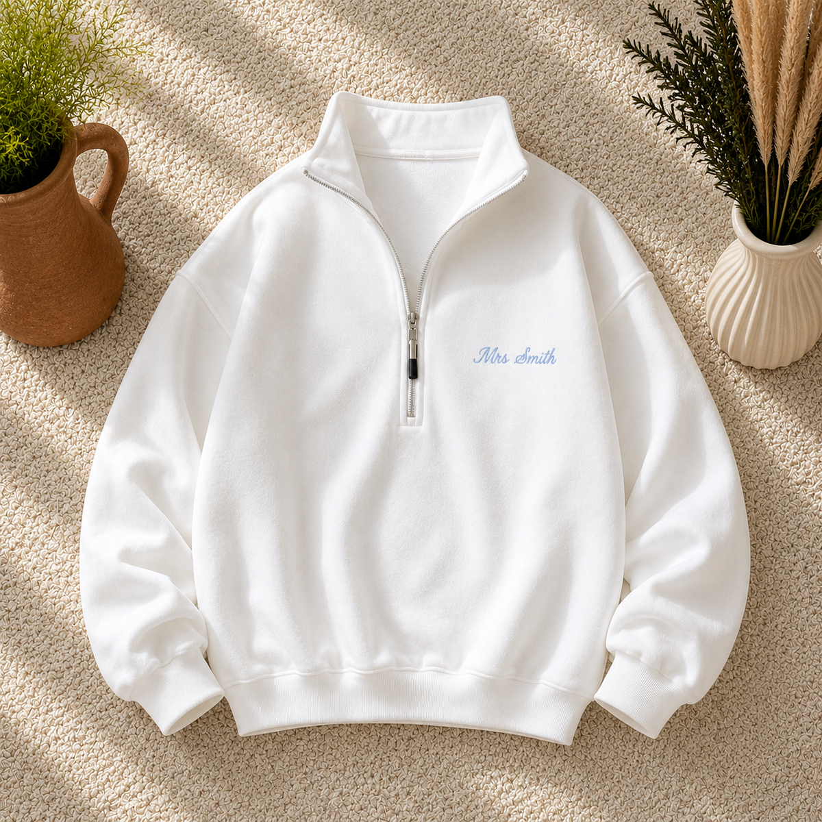 Gepersonaliseerde Bridal Quarter Zip Sweater | Gepersonaliseerde Bruid