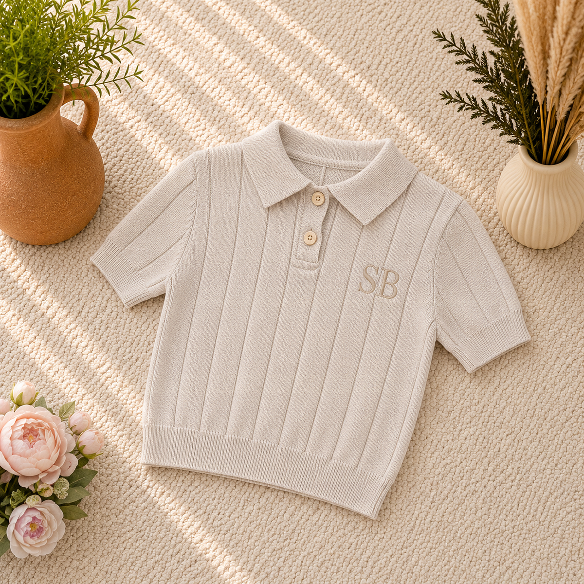 Gepersonaliseerd poloshirt voor jongens | Kinderpolo met geborduurde initialen